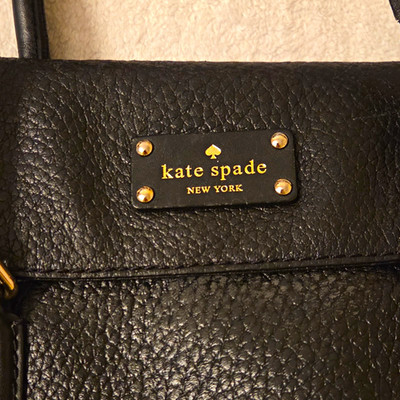 Kate Spade New York Black Pebbled Leather Satchel Crossbody Shoulder Bag