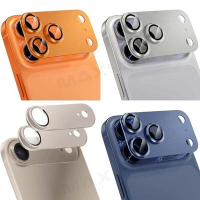For Apple iPhone 17 16 Pro Max 15 14 13 Camera Lens Metal Glass Ring Protector - image 1 of 4