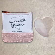 Jenny Patinkin Uplifting Premium Rose Quartz Crystal Mini Heart Gua Sha New
