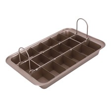Brownie Pan With Divider Carbon Steel 18 Pre Cut Nonstick Baking Pan Bakeware