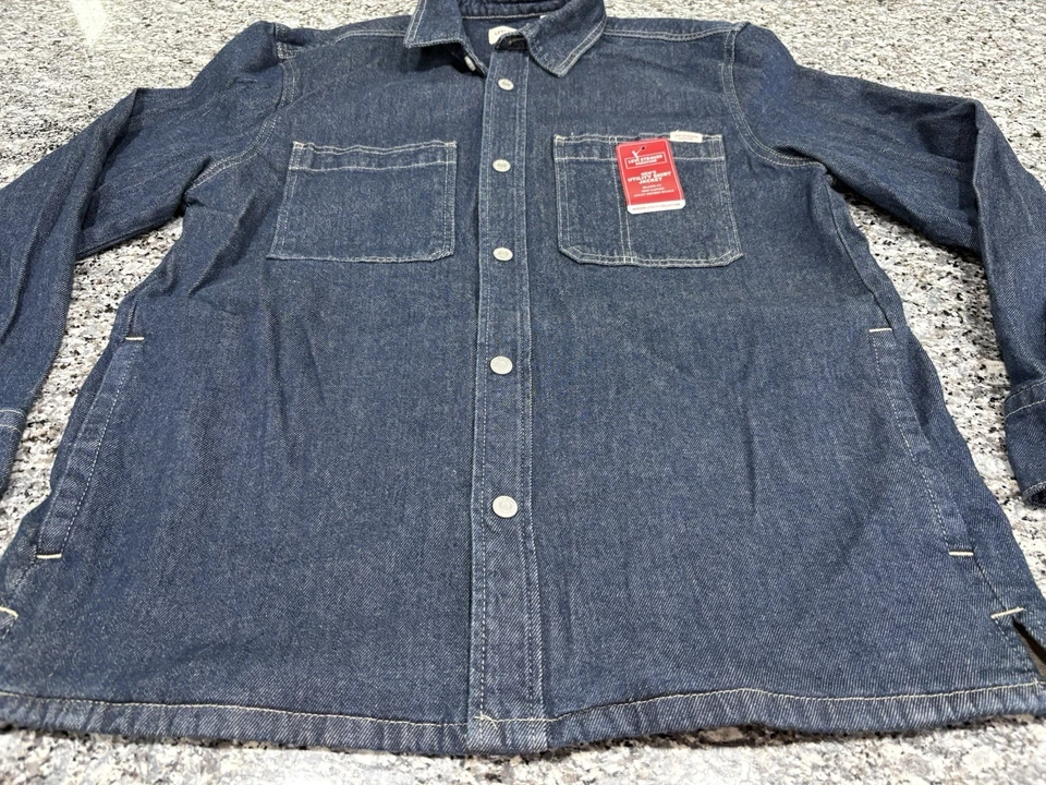 Levi Strauss Signature Men's Size M Blue Denim Utility Collection Shacket NWT - Image 4 of 4