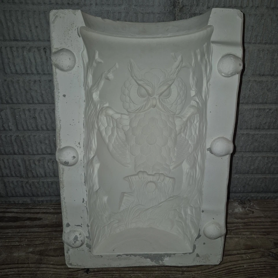 Kentucky 236 Cerámica Deslizante Molde Grande Búho Paraguas Soporte Lámpara Base 17.5 Pulgadas Foto 2 de 4