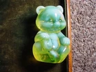 New ListingVINTAGE FENTON VASELINE BEAR PAPERWEIGHT FIGURINE URANIUM GLASS