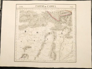 AFGHANISTAN PAKISTAN 1825 VANDERMAELEN UNUSUAL ANTIQUE LITHOGRAPHIC MAP #67