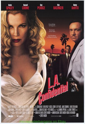 L.A. CONFIDENTIAL MOVIE POSTER Mint Original 27x40 KIM BASSINGER RUSSELL CROWE