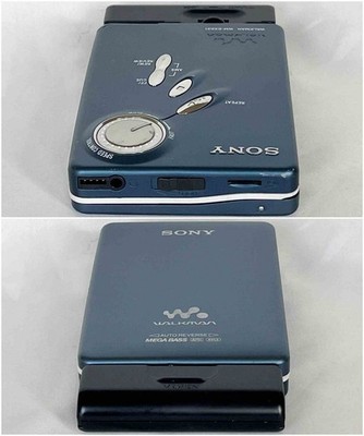 SONY WM-EX631 Navy 2002 W/Accessories Walkman Cassette Player