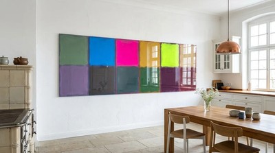Neon Farbfeldmalerei 01 in Stil Mark Rothko Luxus bis 300x100 cm XXL Wandbild