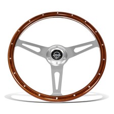 380mm 1 Deep Dish Wheel Nrg 3-spoke Classic Mahogany Wood Grain Steering Wheel