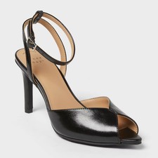 Women  s Virginia Heels with Memory Foam Insole   A New Day Black