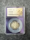 1908-D Barber Quarter NGC Genuine Silver 25C Traderbea