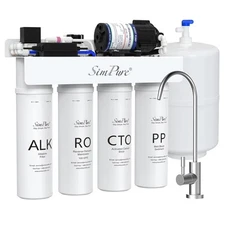 SimPure Alkaline RO 7 Stage Under Sink Water Filtration System w/ Tank