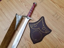 The Hobbit Sting Sword W Scabbard & Display Plaque LOTR Bilbo/Frodo Cosplay Prop