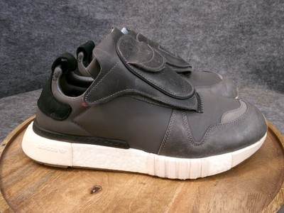 Adidas Futurepacer Boost Mens Black Carbon Gray Leather Shoes CM8453 Size 12 US