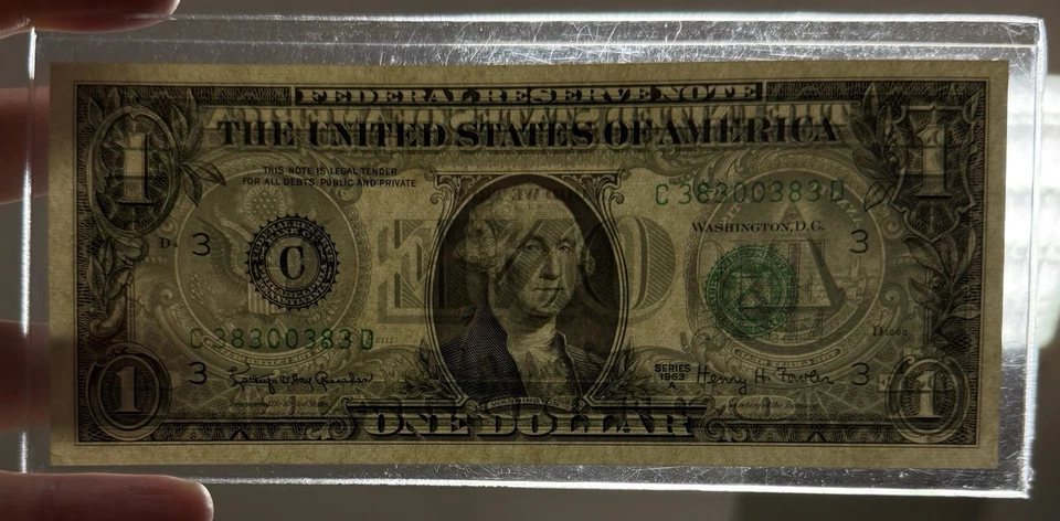 Matching Radar Serial Numbers $1 Federal Reserve Note 1963 1988 1995 4 Note Set - Image 4 of 4