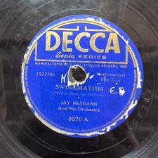 78 RPM Swingmatism Vine Street Boogie Jay Mcshann Decca 8570