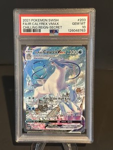 Ice Rider Calyrex VMAX 203/198 Sword & Shield Chilling Reign PSA 10