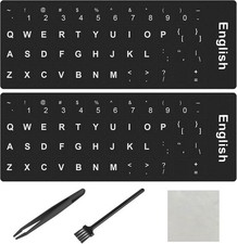 English Keyboard Stickers, Universal Replacement Letter with Tweezer Background