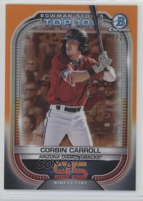 2021 Bowman Scouts Top 100 Orange Refractor 7/25 Corbin Carroll #BTP-95 0h6x