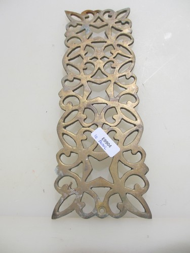 Victorian Brass Pierced Finger Plate Push Door Handle Antique Old Vintage - Picture 4 of 17