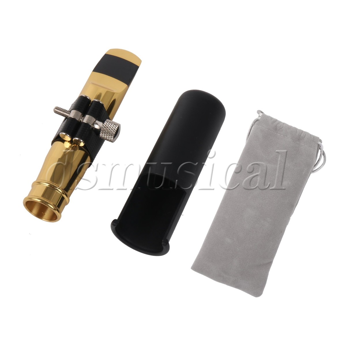 2sets Tenor Saxophone Mouthpiece 7# Clamp Cap Kit for Jazz Pop