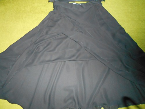 Abendtrock, weit, Schwarz, 42, lang, Elegance, gefüttert, Tellerrock, Polyester - Bild 7 von 8