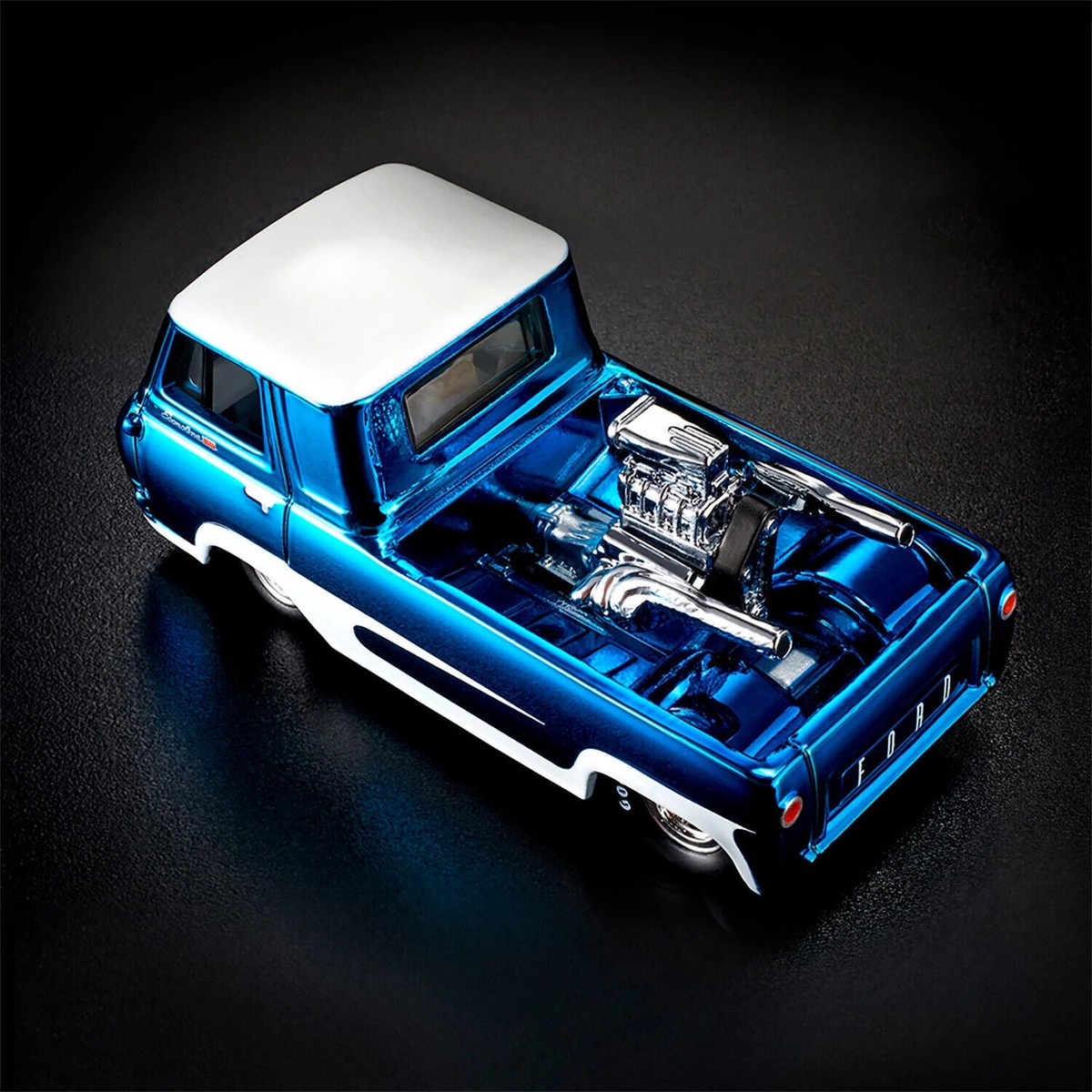 HOT WHEELS Hi-Po Hauler Ford Econoline Aqua Pickup RLC Red Line