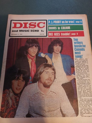 Vintage DISC & MUSIC ECHO Magazin 21. SEPTEMBER 1968 Casuals Doors Proby Beatles