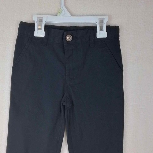 Carter's Kid Cotton Slim Fit Khaki Pants Boy's Size 4 in Black - Picture 5 of 11
