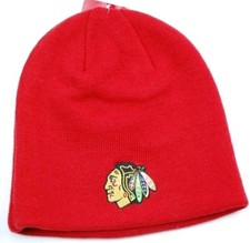 Chicago Blackhawks Reebok NHL Team Logo Knit Hockey Beanie Cap Toque