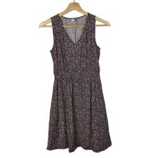 Old Navy Petite Navy Blue Colorful Ditsy Floral Mini Dress XSP