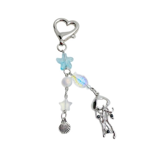 Sweet Jellyfish Keychain Pendant Lovely Decorations Keyring Charm