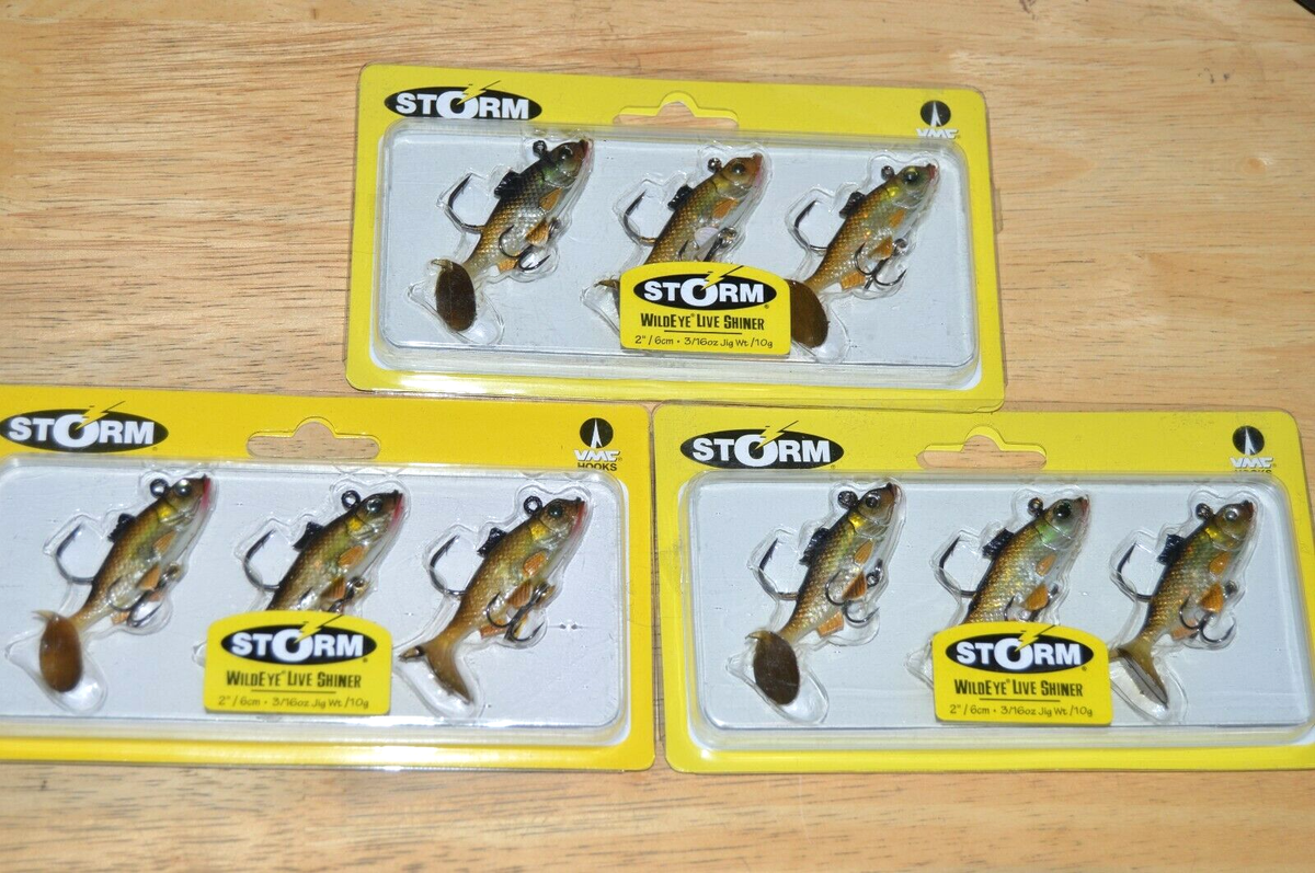 WildEye Live Crappie Lot De 3 Appâts Souples Storm - 1/4 Once