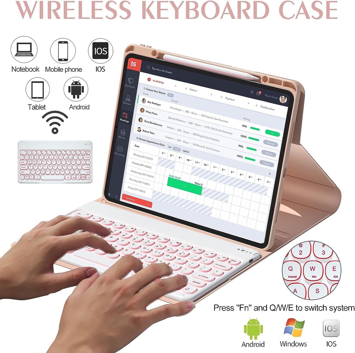 iPad Pro 12.9 Case Keyboard - 6th 2022-5th 2021-4th 2020-3rd 2018