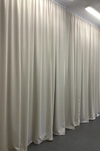 Stage Curtain Drapes Muslin 18.6 Ft HIgh X 45 Ft Wide. Grommet/S Hooks. New