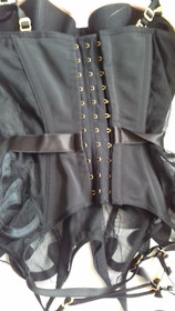 AGENT PROVOCATEUR STUNNING SIZE 32C DINKA BASQUE CORSET & SUSPENDERS RRP &pound;495!