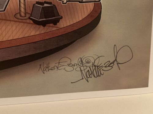 Nathan Szerdy SIGNED Star Wars Carousel Art Print Yoda Boba R2-D2 C3PO - Picture 2 of 3