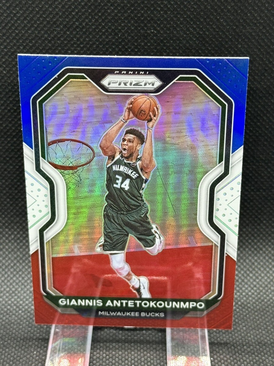 GIANNIS ANTETOKOUNMPO 2020-21 PRIZM RED WHITE BLUE PRIZM #111