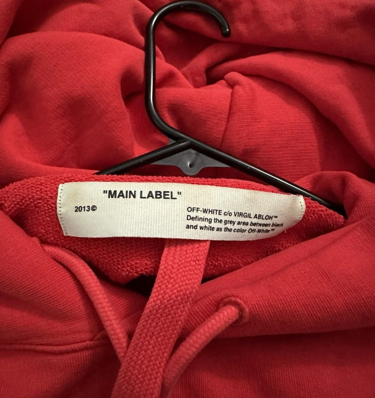 Felpa con cappuccio Virgil Abloh MCA Figure del discorso OFF WHITE Monna Lisa taglia Large