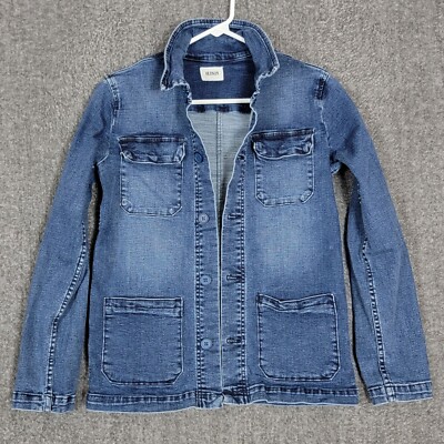 Hudson Jean Jacket Womens Small* Blue Flap Pockets Stretch Denim