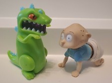 1998 RUGRATS 3" REPTAR Burger King Kids Meal Pull Back Friction Toy HTF TOMMY