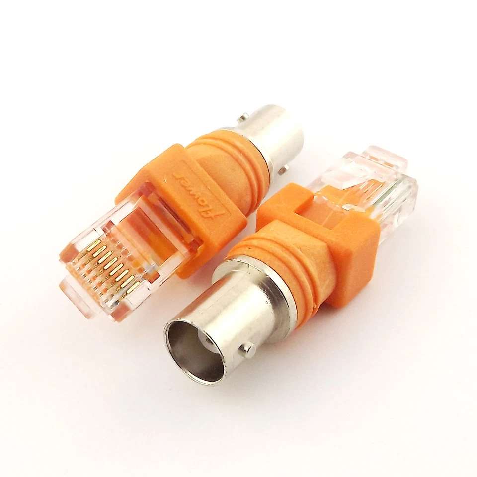 10x  Adapter RJ45 to RF Connector BNC Female to RJ45 Male Coaxial Barrel Coupler - Image 2 of 4