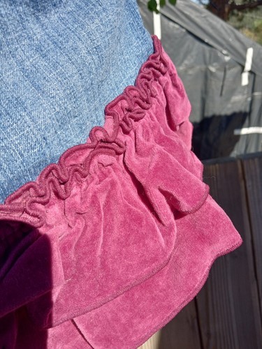 Mary Kate & Ashley Autumn Berry Denim Skort Size 7 Velvet Ruffled Very Nice! - Picture 15 of 15