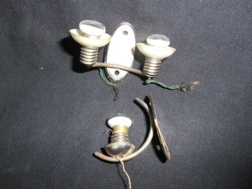 2 ELECTRIC CHANDELIER APPLIQUES HOUSE DOLL TOY ANTIQUE HOUSE TOY 1930   - Picture 1 of 10