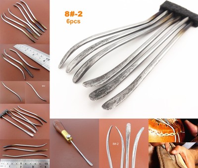 8#-2 Leather Craft Shoemaker Cobbler Stitch Pierce Hole Awl No Hook Needles Tool