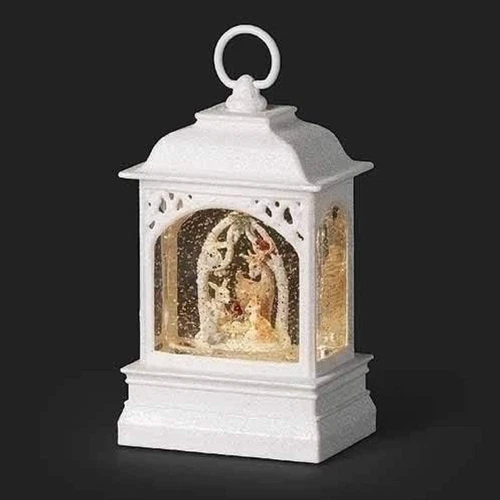 Roman Inc Confetti Lites Collection Woodland Lantern Snow Globe - Thumbnail 4