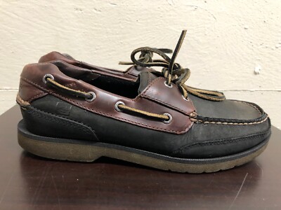 Sperry black men\'s size 7M leather lace-up boots excellent condition Sperry Men main image 3