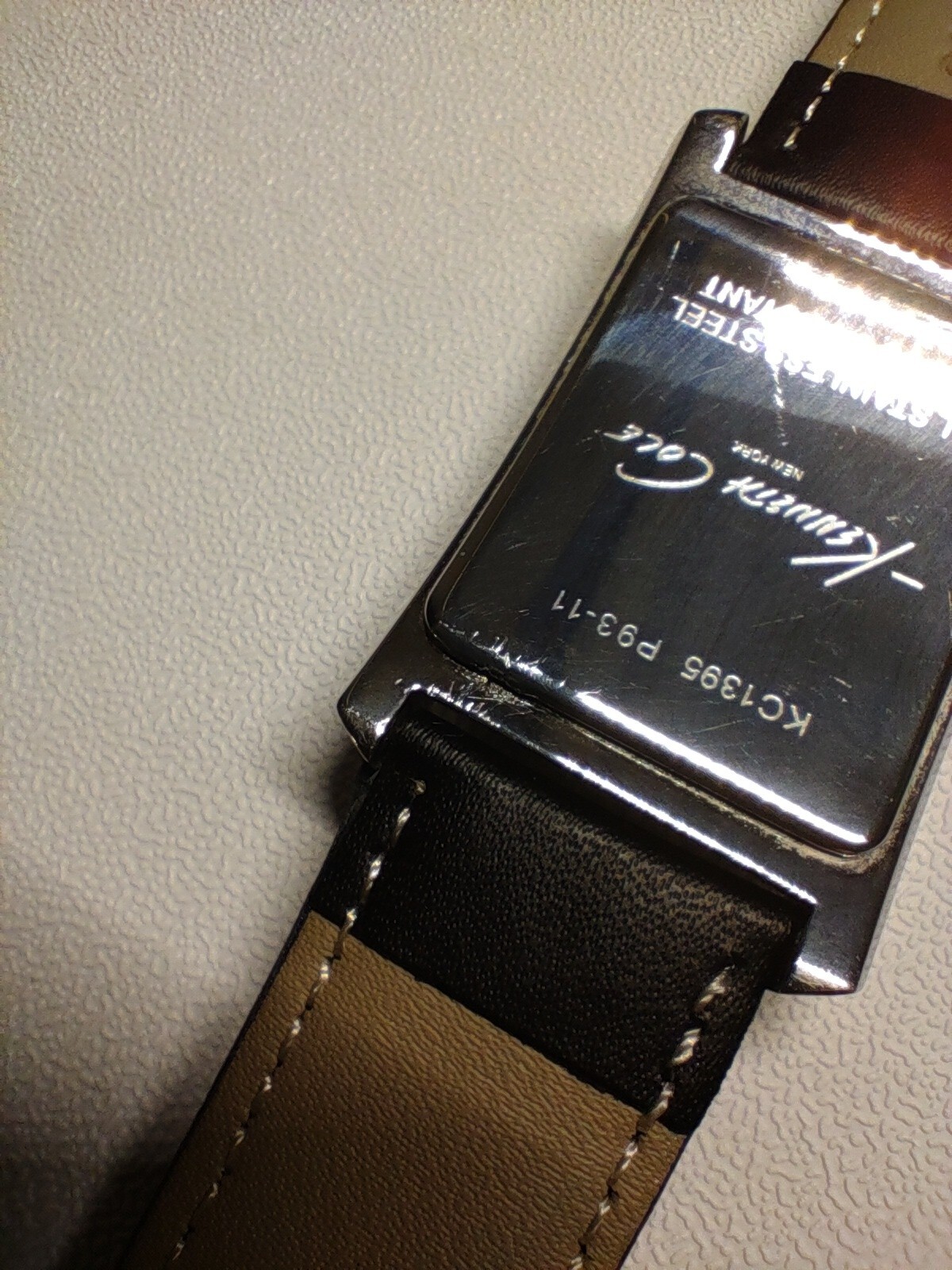 Kenneth Cole KC1395 Rectangular Rectangle Quartz … - image 3