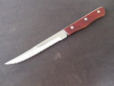 Maxam Steel (A) Serrated Kitchen Knife 5" Blade Wooden Handle