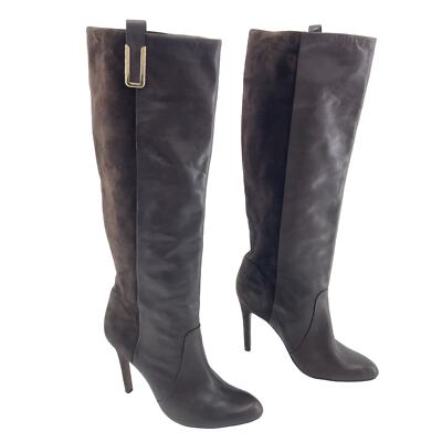 Coach Women's Brown Tall Leather Heeled Riding Boots Size 7B