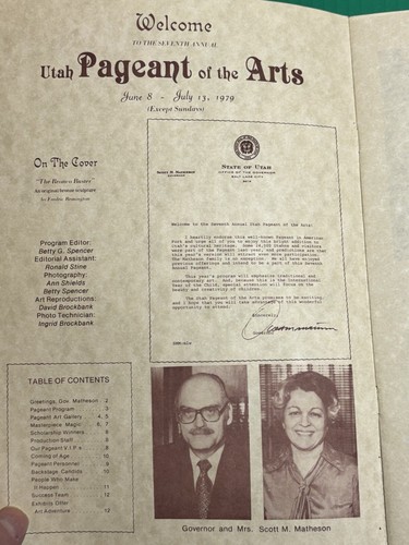 1979 Utah Pageant of the Arts, Official Souvenir Program 7th An American Fork HS - Picture 4 of 4